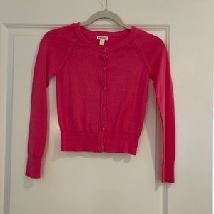 Girls Cat and Jack pink cardigan